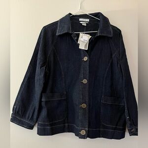 Christopher & Banks Navy Blue Jean Jacket